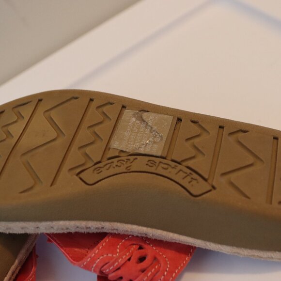 Easy Spirit Dreambeach Thong Sandal Leather Casual, Beach Floral Red Size 6M - Picture 4 of 12